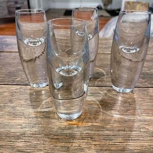 Vintage Krosno Crystal Clear Weighted 2 oz Cordials/Shot Glasses Poland